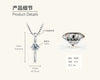 Moissanite Necklace S925 Sterling Silver Gold Plated Geometric O Shaped Chain Electroplating Light Luxury Style Women's