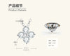 Moissanite Necklace S925 Sterling Silver Gold Plated Geometric O Shaped Chain Electroplating Light Luxury Style Women's