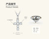 Moissanite Necklace S925 Sterling Silver Gold Plated Geometric O Shaped Chain Electroplating Light Luxury Style Women's