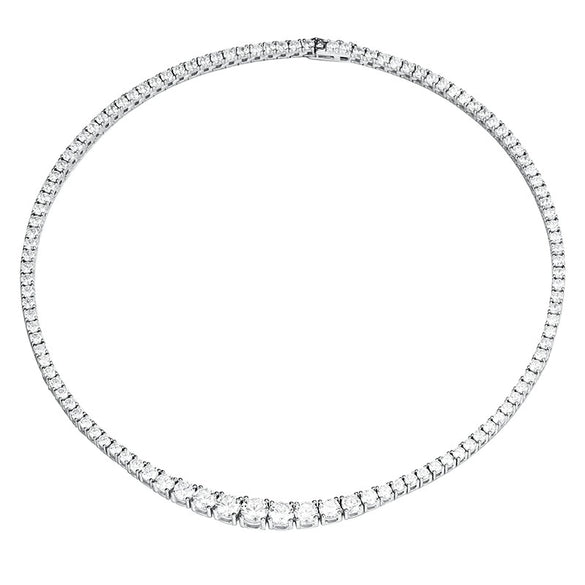 Moissanite Necklace 925 Silver Geometric Design