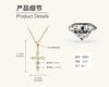 Moissanite Necklace 925 Sterling Silver Gold Plated Geometric Pattern Fourclaw Electroplating Oshaped Chain Women's Jewelry