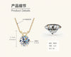 Moissanite Necklace 925 Sterling Silver Gold Plated Geometric Pattern Fourclaw Electroplating Oshaped Chain Women's Jewelry