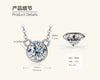 Moissanite Necklace 925 Sterling Silver Gold Plated Geometric Pattern Fourclaw Electroplating Oshaped Chain Women's Jewelry