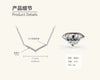 Moissanite Necklace 925 Sterling Silver Gold Plated Geometric Pattern Fourclaw Electroplating Oshaped Chain Women's Jewelry