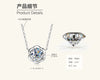 Moissanite Necklace 925 Sterling Silver Gold Plated Geometric Pattern Fourclaw Electroplating Oshaped Chain Women's Jewelry