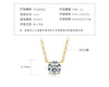 Moissanite Necklace 925 Sterling Silver Gold Plated Geometric Pattern Fourclaw Electroplating Oshaped Chain Women's Jewelry