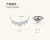 Moissanite Necklace 925 Sterling Silver Gold Plated Geometric Pattern Fourclaw Electroplating Oshaped Chain Women's Jewelry