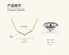 Moissanite Necklace 925 Sterling Silver Gold Plated Geometric Pattern Fourclaw Electroplating Oshaped Chain Women's Jewelry