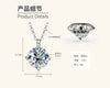 Moissanite Necklace 925 Sterling Silver Gold Plated Geometric Pattern Fourclaw Electroplating Oshaped Chain Women's Jewelry