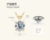 Moissanite Necklace 925 Sterling Silver Gold Plated Geometric Pattern Fourclaw Electroplating Oshaped Chain Women's Jewelry