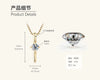 Moissanite Necklace 925 Sterling Silver Gold Plated Geometric Pattern Fourclaw Electroplating Oshaped Chain Women's Jewelry