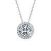 Moissanite Necklace Women's S925 Sterling Silver Geometric Ochain With Diamond Design