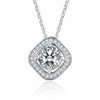 Moissanite Necklace Women's S925 Sterling Silver Geometric Ochain With Diamond Design