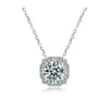 Moissanite Necklace Women's S925 Sterling Silver Geometric Ochain With Diamond Design