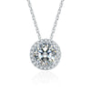Moissanite Necklace Women's S925 Sterling Silver Geometric Ochain With Diamond Design
