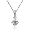 Moissanite Necklace Women's S925 Sterling Silver Geometric Ochain With Diamond Design