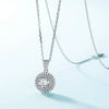 Moissanite Pendant Necklace Silver 925 Geometric Diamond Inlaid Light Luxury
