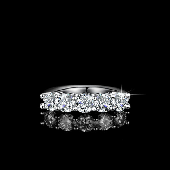 Moissanite Ring S225 Silver Crown Pattern For Women