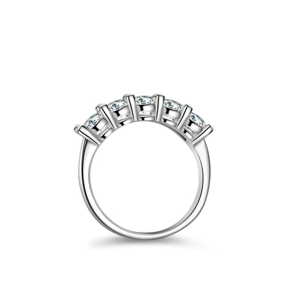 Moissanite Ring S225 Silver Crown Pattern For Women