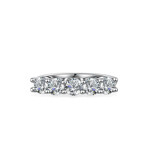 Moissanite Ring S225 Silver Crown Pattern For Women
