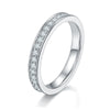 Moissanite Ring S925 Silver Geometric Style Ladies Jewelry