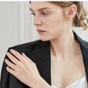 Moissanite Ring S925 Silver Geometric Style Ladies Jewelry