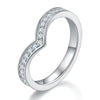 Moissanite Ring S925 Silver Geometric Style Ladies Jewelry
