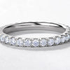 Moissanite Ring S225 Silver Geometric Style