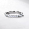 Moissanite Ring S225 Silver Geometric Style