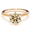 Moissanite Ring S925 Silver Plated 18K Gold Round Synthetic Carbon Silicon Stone Set With Gems