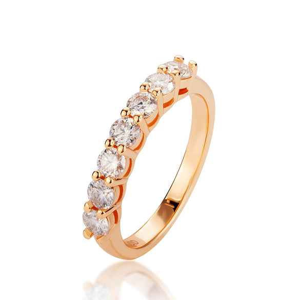 Moissanite Ring S925 Sterling Silver Fashion Style With Geometric Design Electroplated