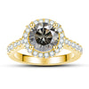 Moissanite Ring S925 Sterling Silver Round Shape Set With Gems Men's