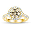 Moissanite Ring S925 Sterling Silver Round Shape Set With Gems Men's