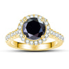 Moissanite Ring S925 Sterling Silver Round Shape Set With Gems Men's