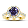 Moissanite Ring S925 Sterling Silver Round Shape Set With Gems Men's