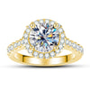 Moissanite Ring S925 Sterling Silver Round Shape Set With Gems Men's