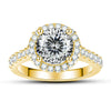 Moissanite Ring S925 Sterling Silver Round Shape Set With Gems Men's