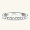 Moissanite Ring 925 Sterling Silver Geometric Design Electroplated Couple Ring