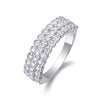 Moissanite Ring 925 Sterling Silver Geometric Fashion Highend Women's Ring Set With Diamonds