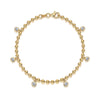 Moissanite Round Bead 925 Silver Bracelet For Female Light Luxury Design