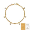 Moissanite Round Bead 925 Silver Bracelet For Female Light Luxury Design