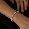 Moissanite S925 Sterling Silver Geometric Stacking Style Electroplated Full Circle Bracelet Jewelry For Women