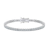 Moissanite S925 Sterling Silver Geometric Stacking Style Electroplated Full Circle Bracelet Jewelry For Women