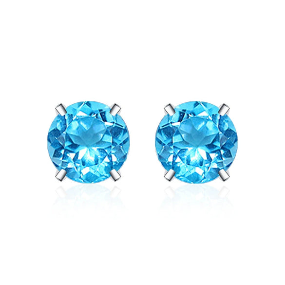 Moissanite S925 Sterling Silver Goldplated Geometric Fourclaw Earrings