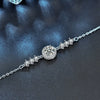 Moissanite Silver Bracelet For Women Simple Geometric Micropaved Style