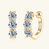 Moissanite Sterling Silver 925 Silver Ear Clip Jewelry Electroplating Geometric Style Women's Earrings