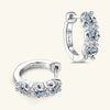 Moissanite Sterling Silver 925 Silver Ear Clip Jewelry Electroplating Geometric Style Women's Earrings