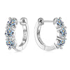 Moissanite Sterling Silver 925 Silver Ear Clip Jewelry Electroplating Geometric Style Women's Earrings