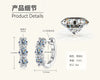 Moissanite Sterling Silver 925 Silver Ear Clip Jewelry Electroplating Geometric Style Women's Earrings
