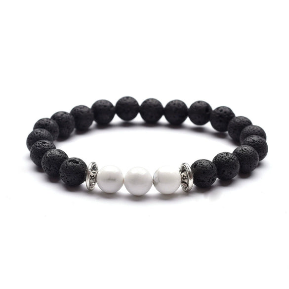 Moon And Star Couple Bracelet With Black Onyx White Pine Stone And Green Aventurine Geometric Beaded Friendship Bracelet